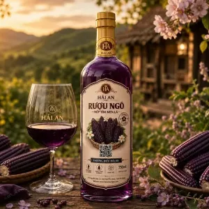 Rượu Ngô Nếp Tím Men Lá Hải An 750ml