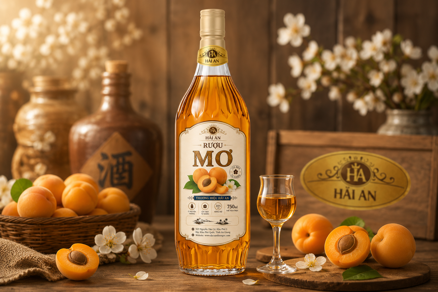 Rượu Mơ Hải An 750ml