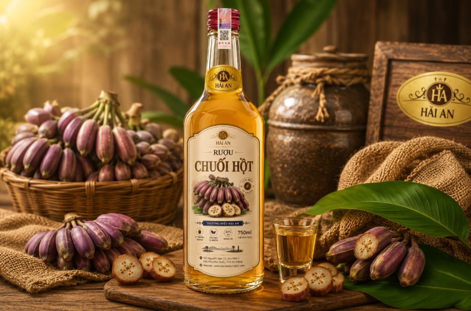 Rượu Chuối Hột Hải An 750ml